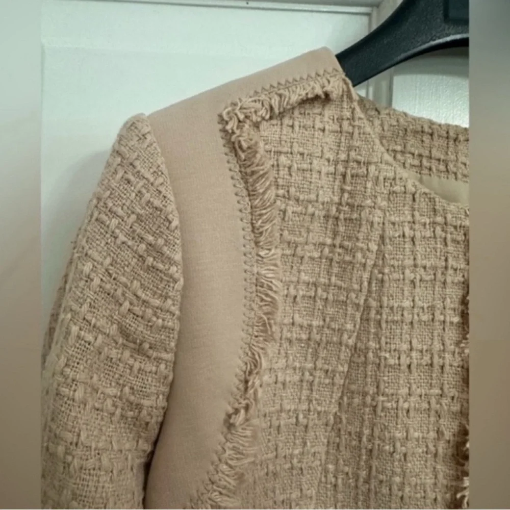 Rebecca Taylor Tweed Zip Up Blazer - Picture 3 of 16